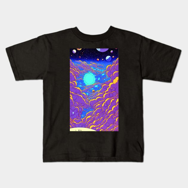 Planetary Cloudscape Kids T-Shirt by Trip Tank